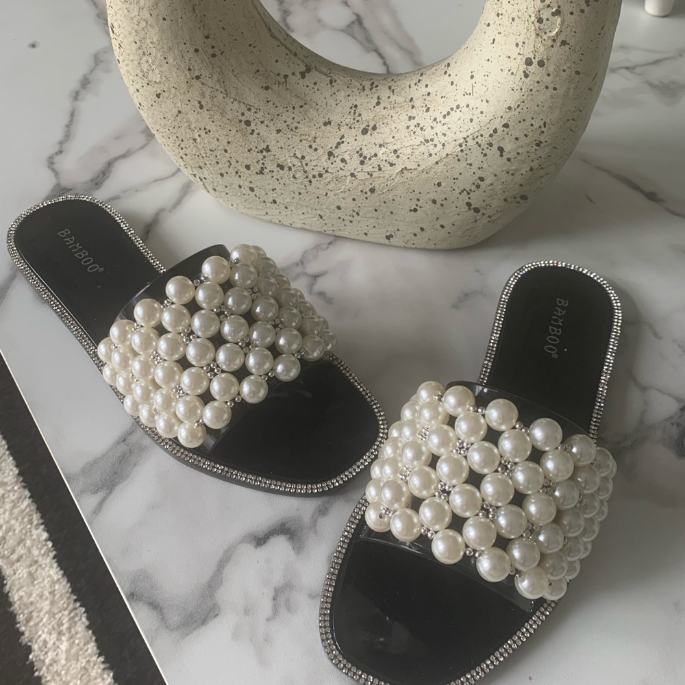 Flat Slice Bling Sandals